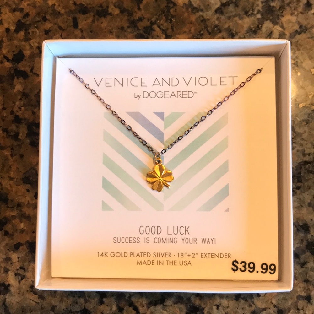 Venice and Violet by Dogeared Shamrock Necklace